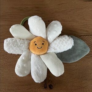 Jellycat Plush White Flower Crinkle Toy